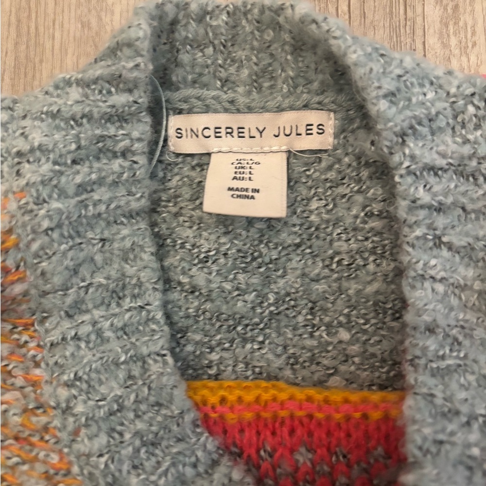 Sincerely Jules Multicolor Patchwork Sweater - Picture 2 of 3